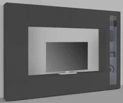 Parete attrezzata Alatri, cm 260x30h180,<Dmora Cheap