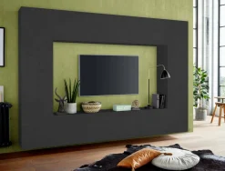 Parete attrezzata Amel, cm 260x30h180,<Dmora Discount