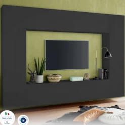 Parete attrezzata Amel, cm 260x30h180,<Dmora Discount
