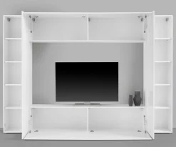 Parete attrezzata Amel, cm 260x30h180,<Dmora Online