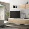 Parete attrezzata Amir, 200x41h43 cm, Bianco e Rovere<Dmora Shop
