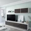 Parete attrezzata Amir, 200x41h43 cm, Bianco e Ossido<Dmora Cheap