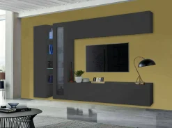 Parete attrezzata Annie, cm 280x30x180,<Dmora Best Sale