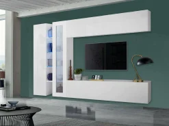 Parete attrezzata Annie, cm 280x30x180,<Dmora Cheap