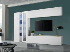 Parete attrezzata Annie, cm 280x30x180,<Dmora Cheap