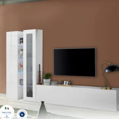 Parete attrezzata Arin, cm 280x30h180,<Dmora Fashion