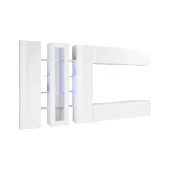 Parete attrezzata Arkan, cm 340x30h180,<Dmora Outlet