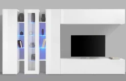 Parete attrezzata Arkan, cm 340x30h180,<Dmora Outlet