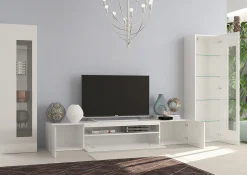 Parete attrezzata Aslhey, cm 290x40h162,<Dmora Best Sale