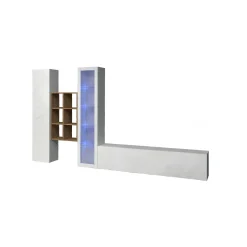 Parete attrezzata Ausonia, cm 320x30h180,<Dmora Sale