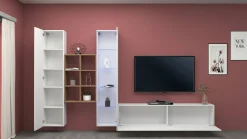 Parete attrezzata Ausonia, cm 320x30h180,<Dmora Sale