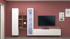 Parete attrezzata Ausonia, cm 320x30h180,<Dmora Sale