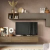 Parete attrezzata Barumini, 276x30 h180 cm, Bronzo e Noce<Dmora Best