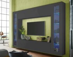 Parete attrezzata Bellizzi, cm 260x30h180,<Dmora Fashion