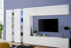 Parete attrezzata Carretto, cm 340x30h180,<Dmora Hot