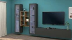 Parete attrezzata Dcorrei, cm 320x30h180,<Dmora Best Sale