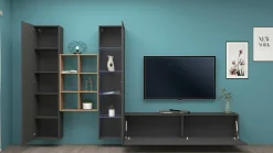 Parete attrezzata Dcragn, cm 320x30h180,<Dmora Outlet