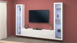 Parete attrezzata Dduc, cm 260x30h180,<Dmora Cheap