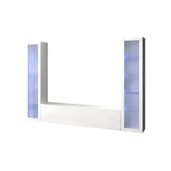 Parete attrezzata Dduc, cm 260x30h180,<Dmora Cheap