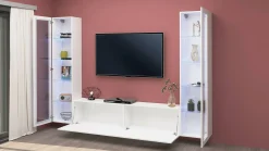 Parete attrezzata Dduc, cm 260x30h180,<Dmora Cheap
