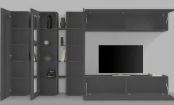 Parete attrezzata Dfilard, cm 320x30h180,<Dmora Outlet