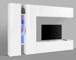 Parete attrezzata Enstatite, cm 280x30x180,<Dmora Outlet