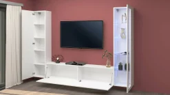 Parete attrezzata Felicina, cm 260x30h180,<Dmora Best Sale
