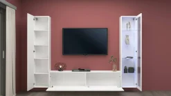 Parete attrezzata Felicina, cm 260x30h180,<Dmora Best Sale
