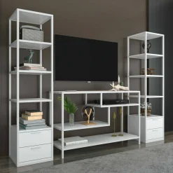 Parete attrezzata Felion, 198x39h160 cm,<Dmora New
