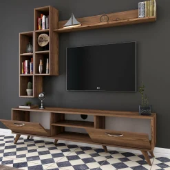 Parete attrezzata Gunding, 180x35 h49 cm,<Dmora Sale