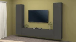 Parete attrezzata Natasha, cm 260x30h180,<Dmora Online