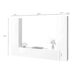 Parete attrezzata Natasha, cm 260x30h180,<Dmora Flash Sale