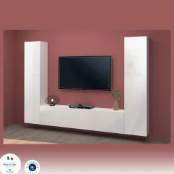 Parete attrezzata Natasha, cm 260x30h180,<Dmora Flash Sale