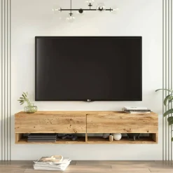 Parete attrezzata Veneto, 140x32 h29 cm,<Dmora Store