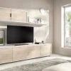 Parete attrezzata Winnie, 200x40 h43 cm, Bianco e Rovere<Dmora Flash Sale