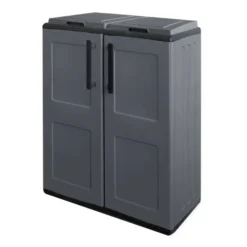 Pattumiera Alfred, Grigio e Nero, Finitura quadri<Dmora Outlet