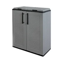 Pattumiera Alfred, Grigio e Nero, Finitura righe<Dmora New