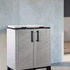 Pattumiera Alistar, Grigio chiaro e Nero, Finitura righe<Dmora Cheap