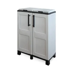 Pattumiera Alistar, Grigio chiaro e Nero, Finitura quadri<Dmora Cheap