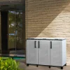Pattumiera Apix, 102x37h90 cm, Grigio chiaro e Nero<Dmora Discount