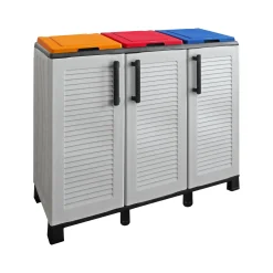 Pattumiera Apix, 102x37h90 cm, Grigio chiaro e Multicolore<Dmora Best
