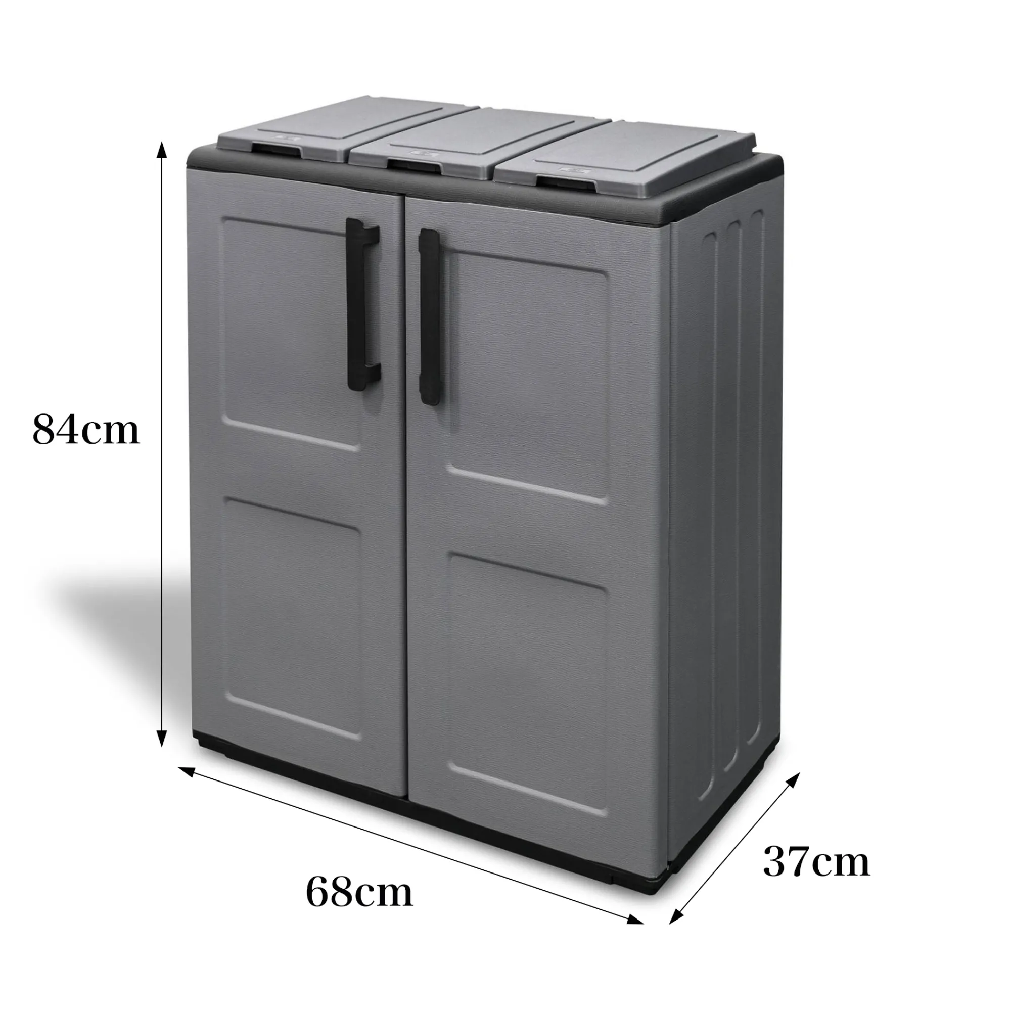 Pattumiera Artan, Grigio e Nero, Finitura quadri<Dmora Flash Sale