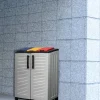 Pattumiera Tremolite, 68x37h90 cm, Grigio chiaro e Multicolore<Dmora Cheap