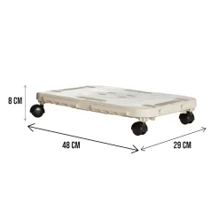 Pedana con ruote Tbilisi, 48x29h8 cm,<Dmora Outlet