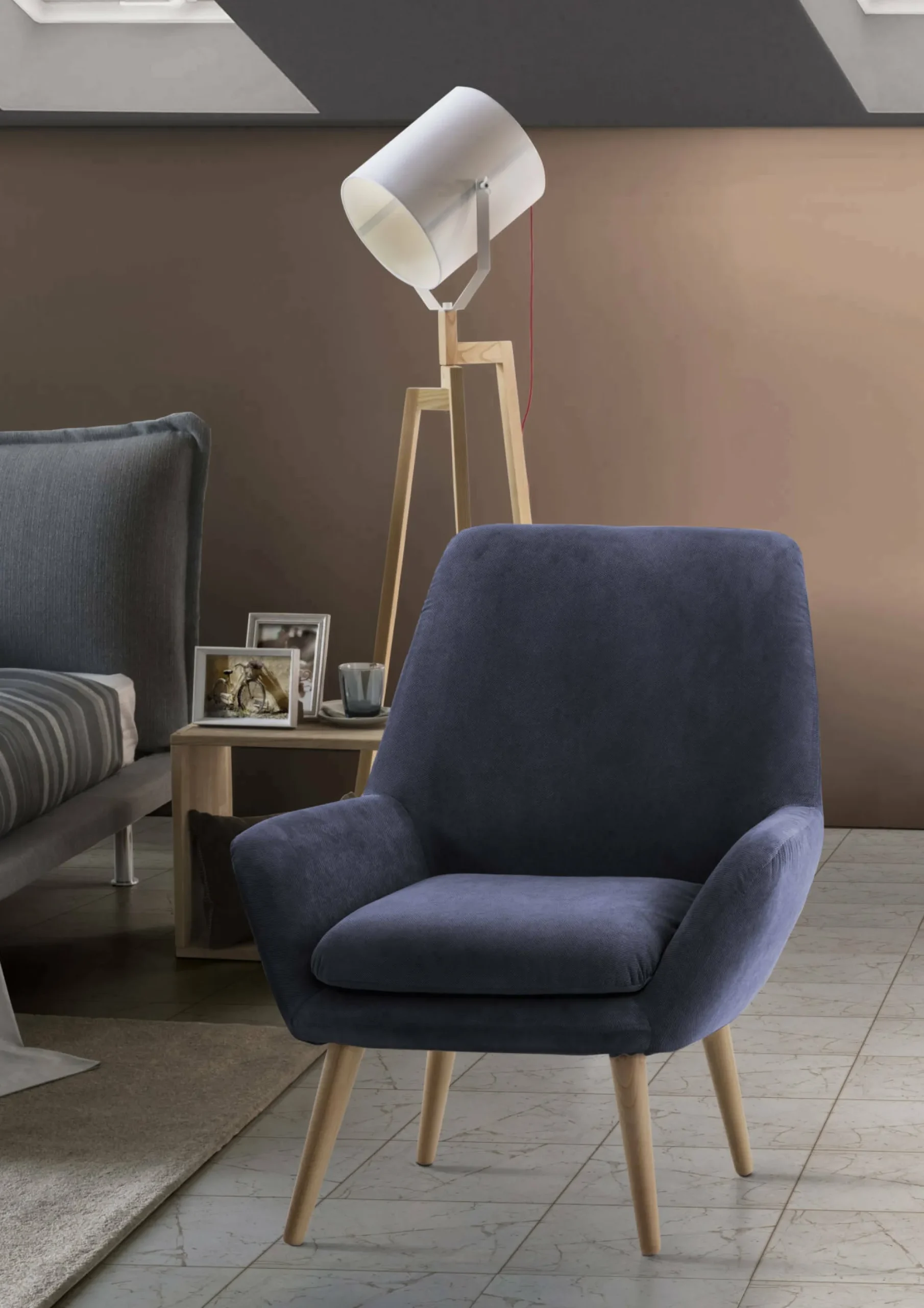 Poltrona Anido, Cm 80x70h95,<Dmora Hot