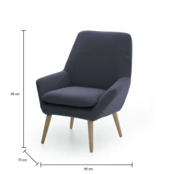 Poltrona Anido, Cm 80x70h95,<Dmora Hot