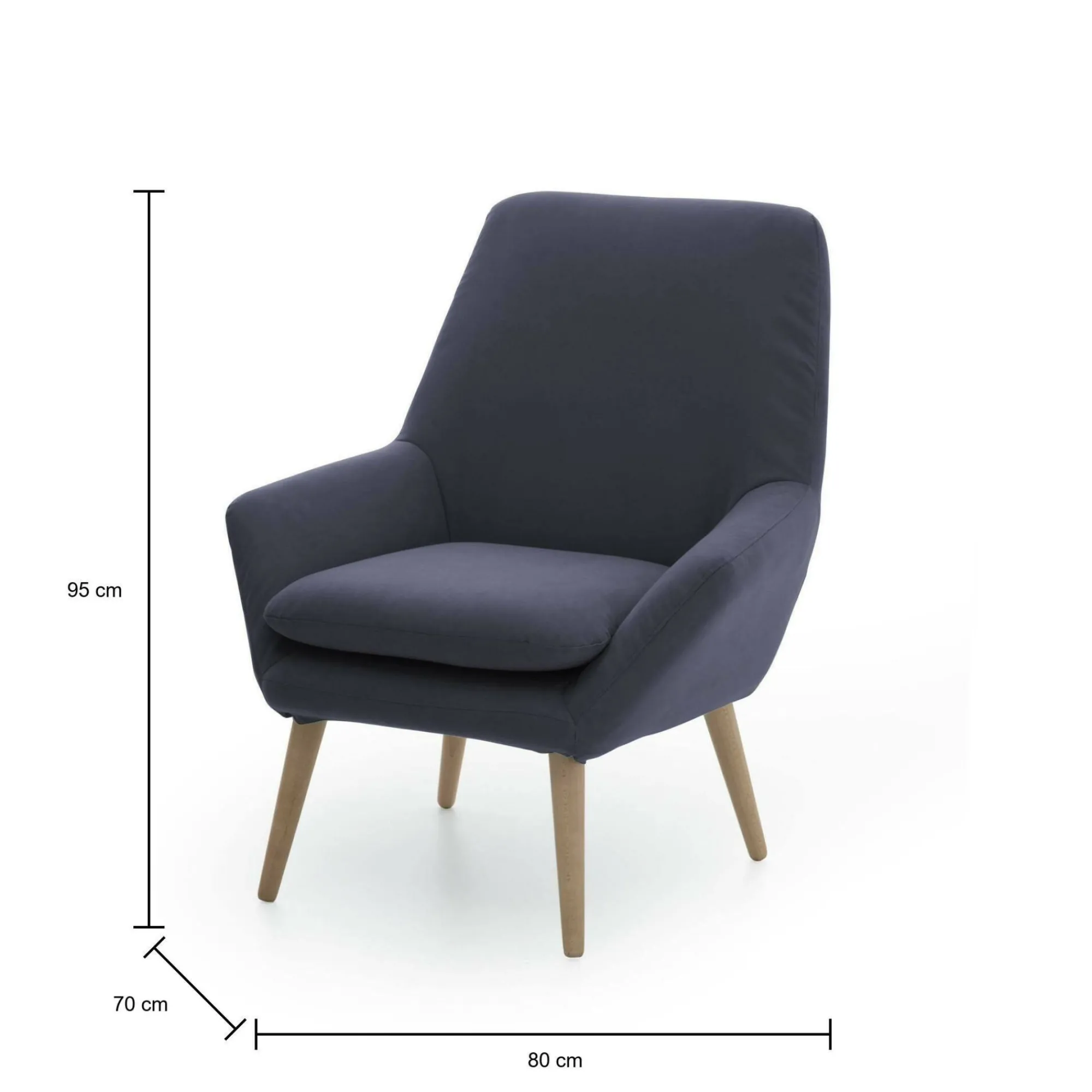 Poltrona Anido, Cm 80x70h95,<Dmora Hot