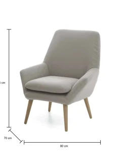 Poltrona Anido, Cm 80x70h95,<Dmora Cheap