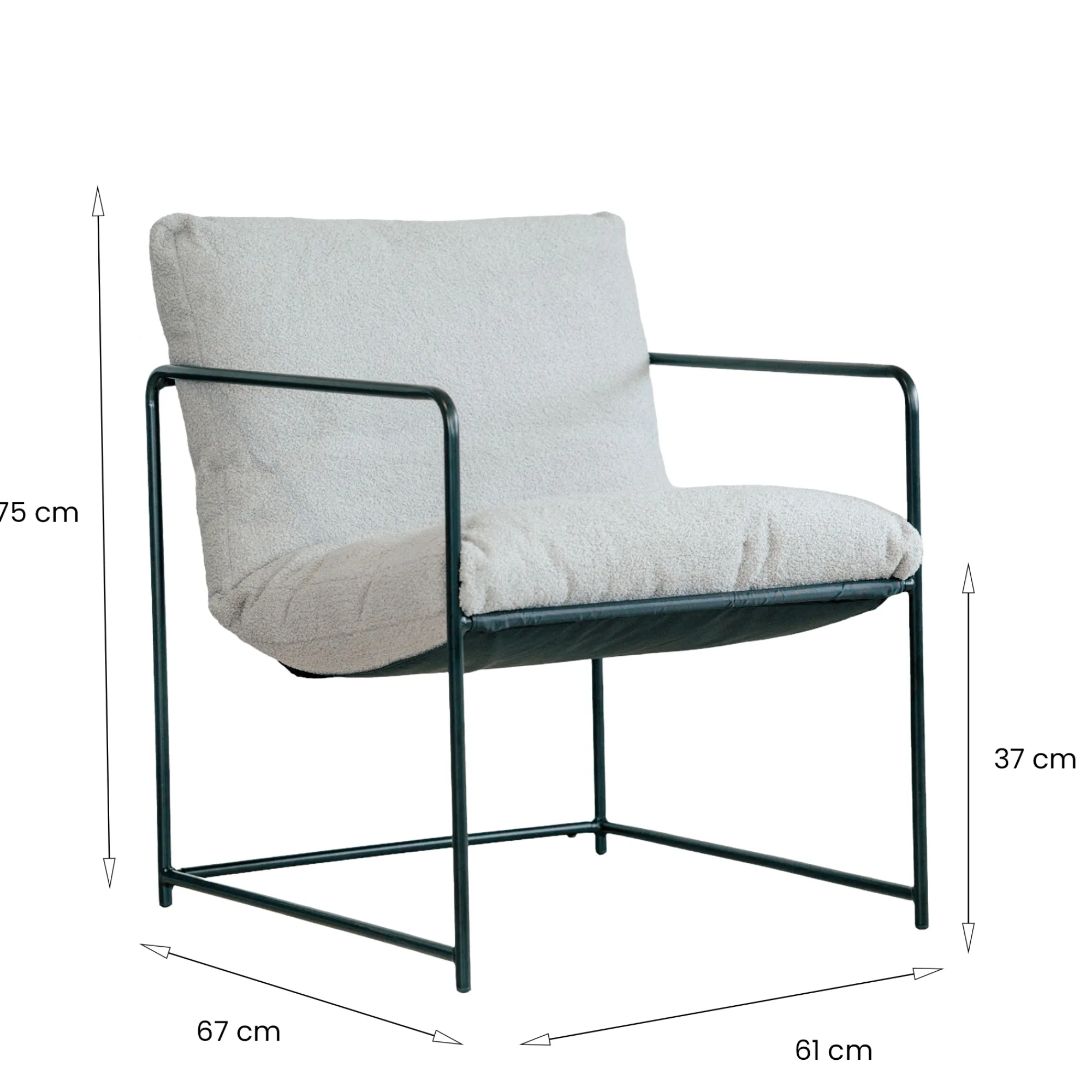Poltrona Appare, 61x67h75 cm,<Dmora Best Sale