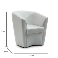 Poltrona Artello, Cm 70x60h74,<Dmora Clearance